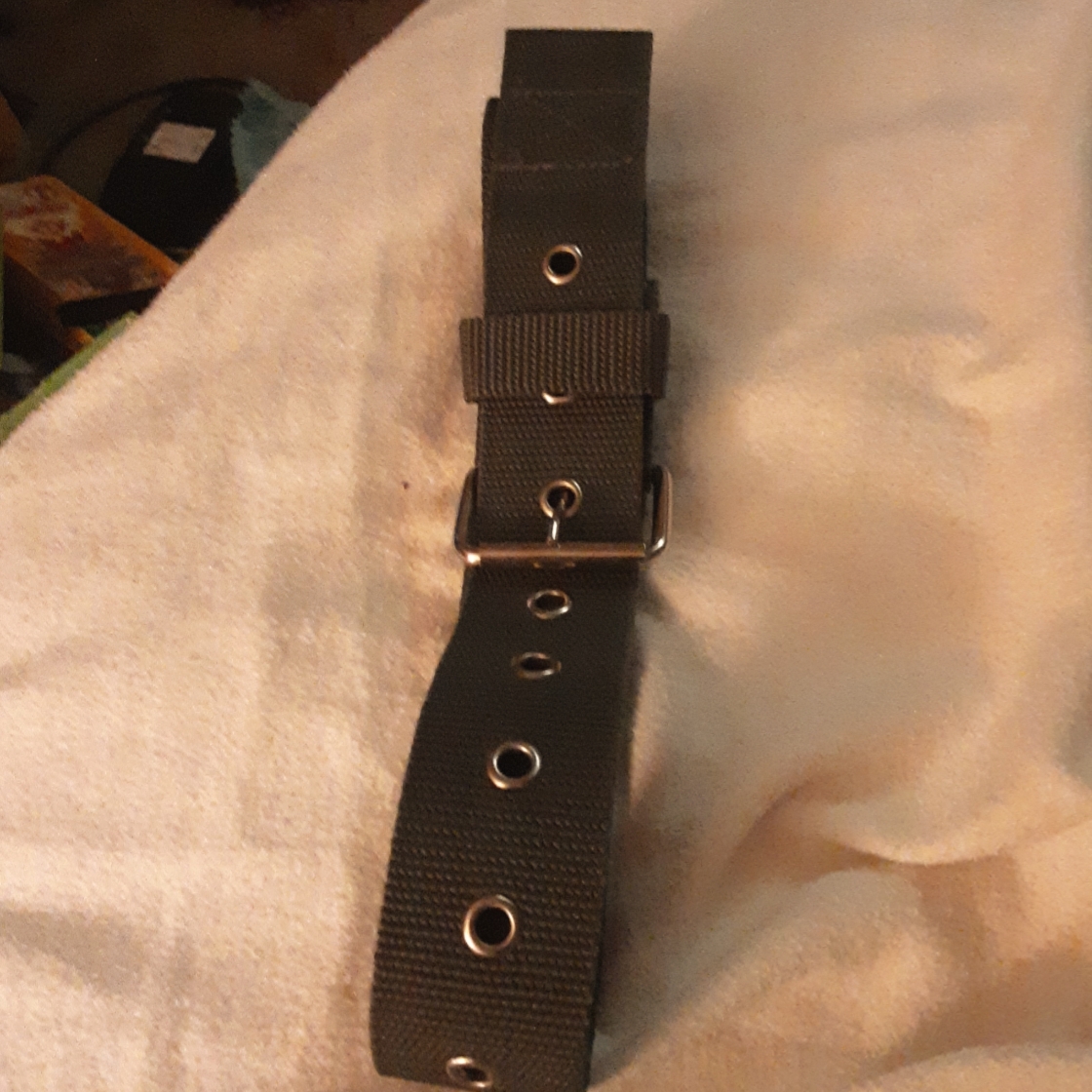 Mens Green Canvas Belt